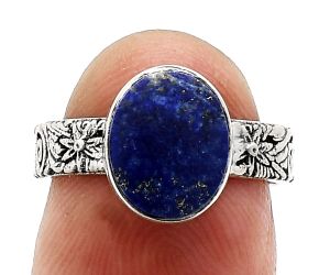 Lapis Lazuli Ring size-6 EXR02689 R-1055, 8x10 mm