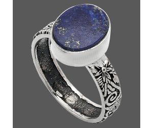 Lapis Lazuli Ring size-6 EXR02689 R-1055, 8x10 mm