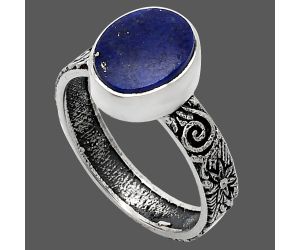 Lapis Lazuli Ring size-7 EXR02697 R-1055, 8x10 mm