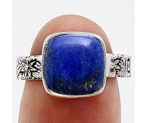 Lapis Lazuli Ring size-7 EXR02698 R-1055, 10x10 mm