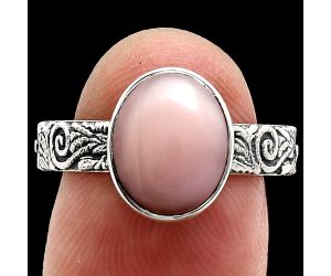 Pink Opal Ring size-8 EXR02707 R-1055, 9x11 mm