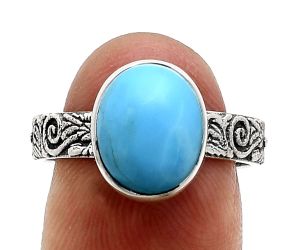 Sleeping Beauty Turquoise Ring size-8 EXR02711 R-1055, 9x11 mm