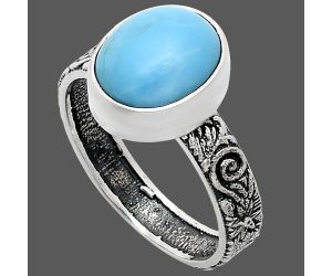 Sleeping Beauty Turquoise Ring size-8 EXR02711 R-1055, 9x11 mm