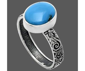 Sleeping Beauty Turquoise Ring size-9 EXR02712 R-1055, 9x11 mm