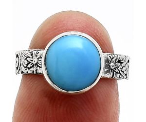 Sleeping Beauty Turquoise Ring size-6 EXR02714 R-1055, 9x9 mm