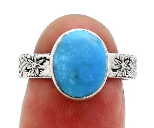 Sleeping Beauty Turquoise Ring size-7 EXR02715 R-1055, 9x11 mm