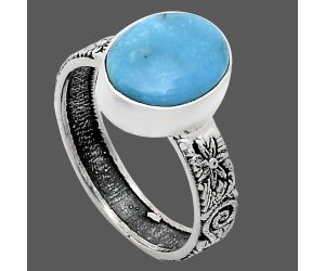 Sleeping Beauty Turquoise Ring size-7 EXR02715 R-1055, 9x11 mm