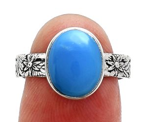 Sleeping Beauty Turquoise Ring size-7 EXR02716 R-1055, 9x11 mm