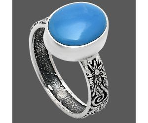 Sleeping Beauty Turquoise Ring size-7 EXR02716 R-1055, 9x11 mm