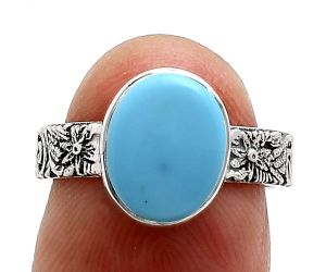 Sleeping Beauty Turquoise Ring size-6 EXR02717 R-1055, 8x10 mm