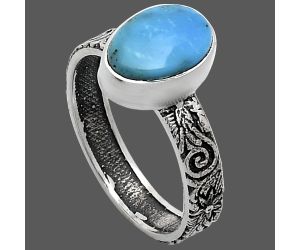 Sleeping Beauty Turquoise Ring size-8 EXR02718 R-1055, 7x10 mm