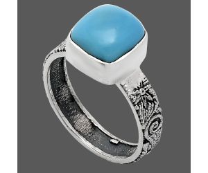 Sleeping Beauty Turquoise Ring size-6 EXR02719 R-1055, 8x8 mm