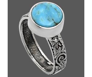 Sleeping Beauty Turquoise Ring size-6 EXR02722 R-1055, 9x9 mm