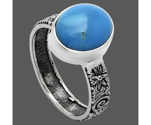 Sleeping Beauty Turquoise Ring size-7 EXR02723 R-1055, 9x11 mm