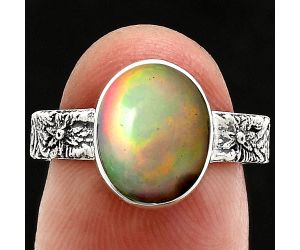 Ethiopian Opal Ring size-7 EXR02733 R-1055, 9x11 mm