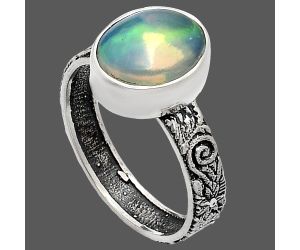 Ethiopian Opal Ring size-8 EXR02734 R-1055, 9x11 mm