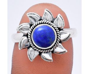 Sun - Lapis Lazuli Ring size-9 EXR02759 R-1617, 7x7 mm