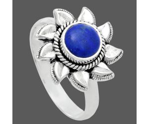 Sun - Lapis Lazuli Ring size-9 EXR02759 R-1617, 7x7 mm