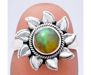 Sun - Ethiopian Opal Ring size-7 EXR02762 R-1617, 7x7 mm