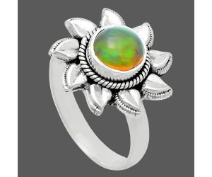 Sun - Ethiopian Opal Ring size-7 EXR02762 R-1617, 7x7 mm