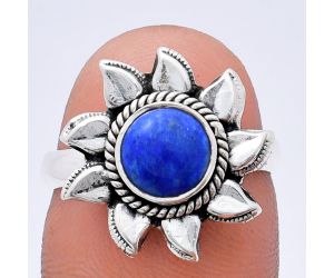 Sun - Lapis Lazuli Ring size-7 EXR02764 R-1617, 7x7 mm