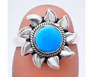 Sun - Sleeping Beauty Turquoise Ring size-7 EXR02769 R-1617, 7x7 mm