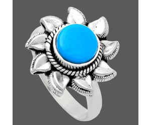 Sun - Sleeping Beauty Turquoise Ring size-7 EXR02769 R-1617, 7x7 mm