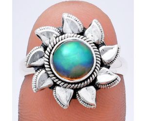 Sun - Ethiopian Opal Ring size-7 EXR02776 R-1617, 7x7 mm