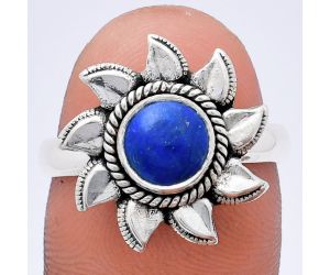 Sun - Lapis Lazuli Ring size-8 EXR02777 R-1617, 7x7 mm