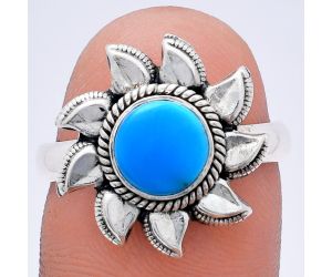 Sun - Sleeping Beauty Turquoise Ring size-8 EXR02783 R-1617, 7x7 mm