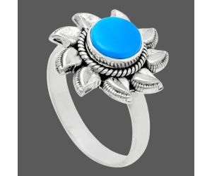 Sun - Sleeping Beauty Turquoise Ring size-8 EXR02783 R-1617, 7x7 mm