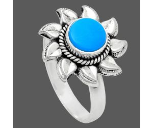 Sun - Sleeping Beauty Turquoise Ring size-8 EXR02786 R-1617, 7x7 mm