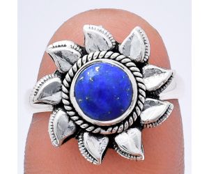 Sun - Lapis Lazuli Ring size-7 EXR02787 R-1617, 7x7 mm