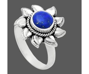 Sun - Lapis Lazuli Ring size-7 EXR02787 R-1617, 7x7 mm