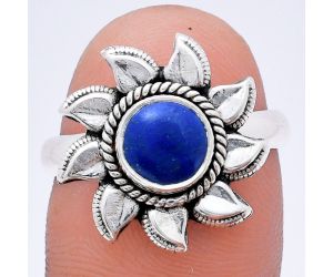 Sun - Lapis Lazuli Ring size-8 EXR02791 R-1617, 7x7 mm