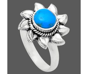 Sun - Sleeping Beauty Turquoise Ring size-7 EXR02793 R-1617, 7x7 mm