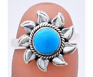 Sun - Sleeping Beauty Turquoise Ring size-8 EXR02796 R-1617, 7x7 mm