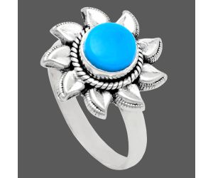 Sun - Sleeping Beauty Turquoise Ring size-8 EXR02796 R-1617, 7x7 mm