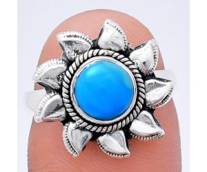 Sun - Sleeping Beauty Turquoise Ring size-6.5 EXR02798 R-1617, 7x7 mm