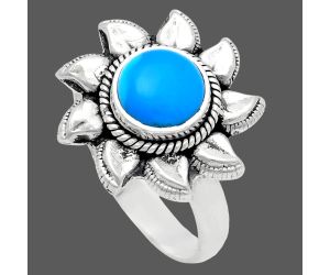 Sun - Sleeping Beauty Turquoise Ring size-6.5 EXR02798 R-1617, 7x7 mm