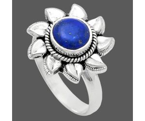 Sun - Lapis Lazuli Ring size-7 EXR02800 R-1617, 7x7 mm