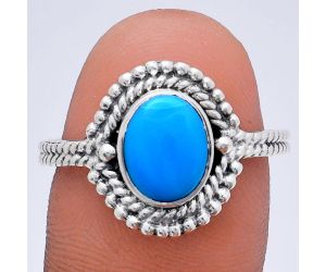 Sleeping Beauty Turquoise Ring size-8.5 EXR02803 R-1729, 7x9 mm