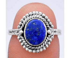 Lapis Lazuli Ring size-6 EXR02804 R-1729, 7x9 mm