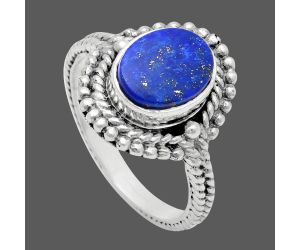 Lapis Lazuli Ring size-6 EXR02804 R-1729, 7x9 mm