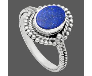 Lapis Lazuli Ring size-8 EXR02805 R-1729, 7x9 mm