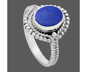 Lapis Lazuli Ring size-7 EXR02811 R-1729, 7x9 mm