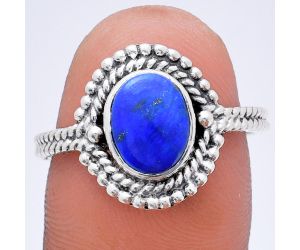 Lapis Lazuli Ring size-9 EXR02812 R-1729, 7x9 mm