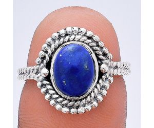 Lapis Lazuli Ring size-6 EXR02814 R-1729, 7x9 mm