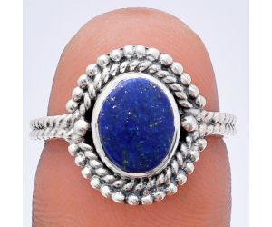 Lapis Lazuli Ring size-6 EXR02817 R-1729, 7x9 mm