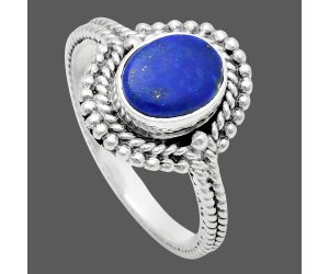 Lapis Lazuli Ring size-8.5 EXR02818 R-1729, 7x9 mm